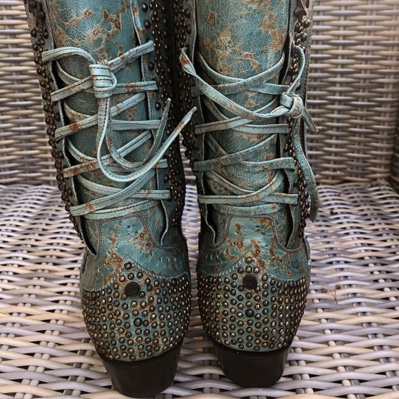 Double D Ranch Killa Flag Boots 9.5 Cowboy Lane - Picture 10 of 16